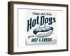 Vintage Clip Art - Hot Dog-null-Framed Art Print