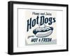 Vintage Clip Art - Hot Dog-null-Framed Art Print