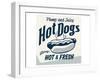 Vintage Clip Art - Hot Dog-null-Framed Art Print