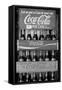 Vintage Coca Cola Bottle Cases Black White Photo Poster-null-Framed Stretched Canvas