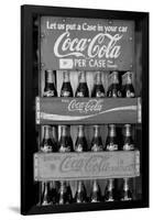 Vintage Coca Cola Bottle Cases Black White Photo Poster-null-Framed Standard Poster
