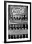 Vintage Coca Cola Bottle Cases Black White-null-Framed Photo