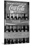 Vintage Coca Cola Bottle Cases Black White-null-Mounted Photo