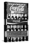 Vintage Coca Cola Bottle Cases Coke B&W Photo Print Poster-null-Stretched Canvas