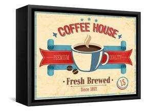 Vintage Coffee House Card-avean-Framed Stretched Canvas