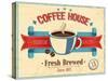 Vintage Coffee House Card-avean-Stretched Canvas