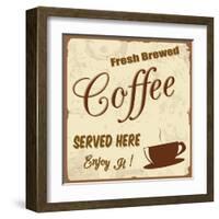 Vintage Coffee Poster-radubalint-Framed Art Print