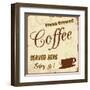 Vintage Coffee Poster-radubalint-Framed Art Print