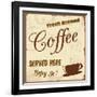 Vintage Coffee Poster-radubalint-Framed Art Print