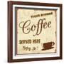 Vintage Coffee Poster-radubalint-Framed Art Print