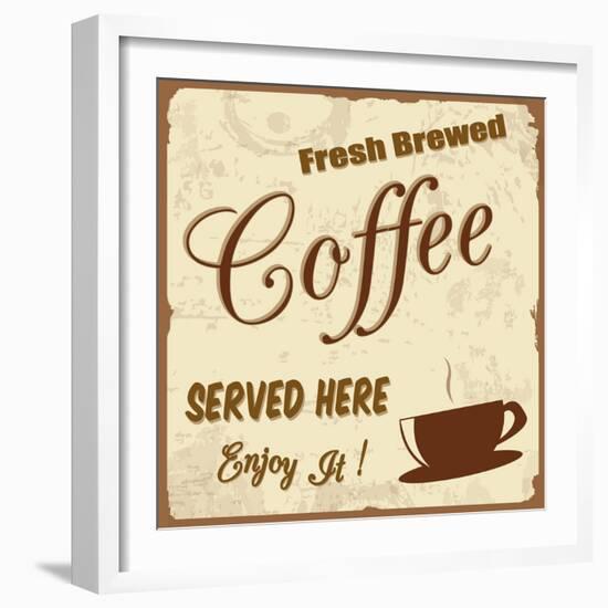 Vintage Coffee Poster-radubalint-Framed Premium Giclee Print