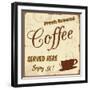 Vintage Coffee Poster-radubalint-Framed Art Print