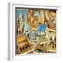 Vintage Collage - European Travel-Maugli-l-Framed Art Print