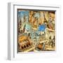 Vintage Collage - European Travel-Maugli-l-Framed Art Print