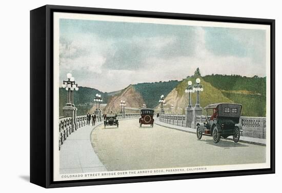 Vintage Colorado Street Bridge, Pasadena, California-null-Framed Stretched Canvas