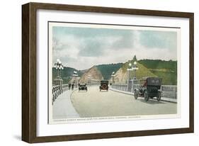 Vintage Colorado Street Bridge, Pasadena, California-null-Framed Premium Giclee Print