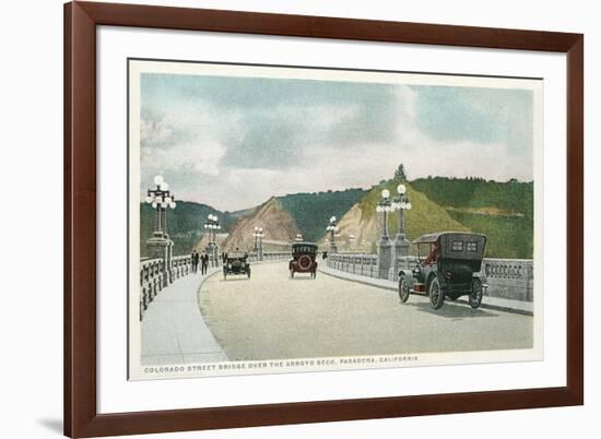 Vintage Colorado Street Bridge, Pasadena, California-null-Framed Art Print