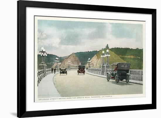 Vintage Colorado Street Bridge, Pasadena, California-null-Framed Art Print