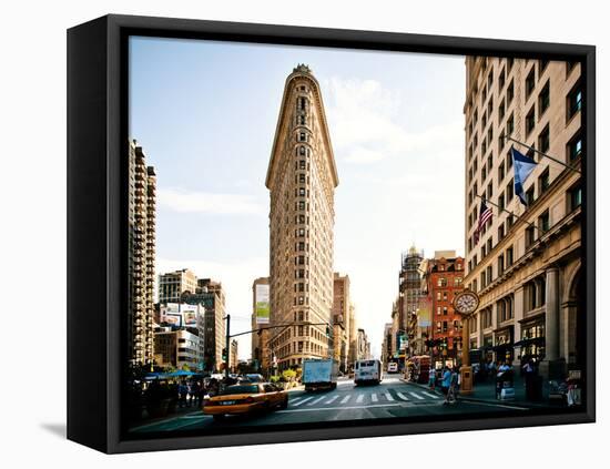 Vintage Colors Landscape of Flatiron Building and 5th Ave, Manhattan, New York City, United States-Philippe Hugonnard-Framed Stretched Canvas