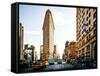 Vintage Colors Landscape of Flatiron Building and 5th Ave, Manhattan, New York City, United States-Philippe Hugonnard-Framed Stretched Canvas