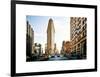 Vintage Colors Landscape of Flatiron Building and 5th Ave, Manhattan, NYC, White Frame-Philippe Hugonnard-Framed Art Print