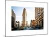 Vintage Colors Landscape of Flatiron Building and 5th Ave, Manhattan, NYC, White Frame-Philippe Hugonnard-Mounted Premium Giclee Print