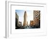 Vintage Colors Landscape of Flatiron Building and 5th Ave, Manhattan, NYC, White Frame-Philippe Hugonnard-Framed Art Print