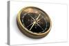 Vintage Compass Isolated on White-Sashkin-Stretched Canvas