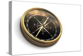 Vintage Compass Isolated on White-Sashkin-Stretched Canvas