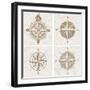 Vintage Compass Roses-vso-Framed Art Print