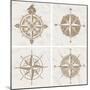 Vintage Compass Roses-vso-Mounted Art Print