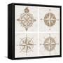 Vintage Compass Roses-vso-Framed Stretched Canvas