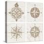 Vintage Compass Roses-vso-Stretched Canvas