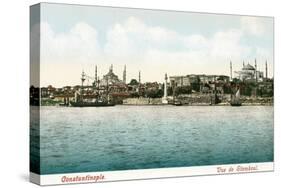 Vintage Constantinople Skyline, Turkey-null-Stretched Canvas