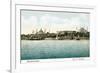 Vintage Constantinople Skyline, Turkey-null-Framed Art Print