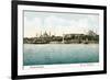 Vintage Constantinople Skyline, Turkey-null-Framed Art Print