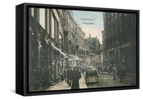 Vintage Copenhagen Street Scene-null-Framed Stretched Canvas