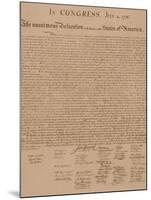 Vintage Copy of the United States Declaration of Independence-Stocktrek Images-Mounted Photographic Print