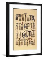 Vintage Corkscrews-Andrew Rose-Framed Giclee Print