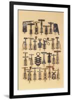 Vintage Corkscrews-Andrew Rose-Framed Giclee Print