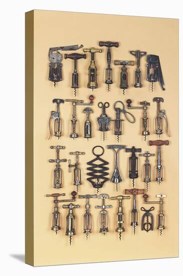 Vintage Corkscrews-Andrew Rose-Stretched Canvas