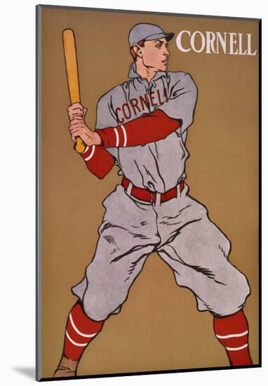 Vintage Cornell Baseball-null-Mounted Giclee Print