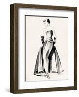 Vintage Costume Sketch I-Jennifer Paxton Parker-Framed Art Print