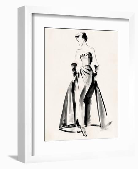 Vintage Costume Sketch I-Jennifer Paxton Parker-Framed Art Print