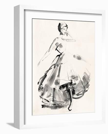 Vintage Costume Sketch II-Jennifer Paxton Parker-Framed Art Print