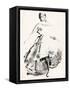 Vintage Costume Sketch II-Jennifer Paxton Parker-Framed Stretched Canvas