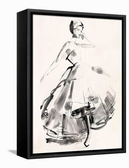 Vintage Costume Sketch II-Jennifer Paxton Parker-Framed Stretched Canvas