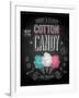 Vintage Cotton Candy Poster - Chalkboard-avean-Framed Art Print