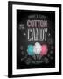 Vintage Cotton Candy Poster - Chalkboard-avean-Framed Art Print