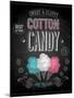 Vintage Cotton Candy Poster - Chalkboard-avean-Mounted Art Print